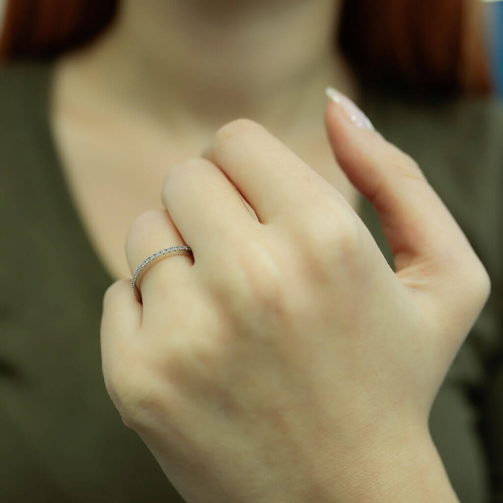 0.10 Carat Diamond Half Ring