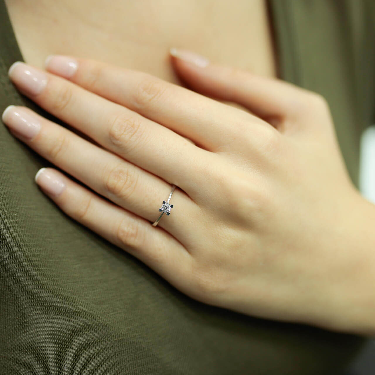 0.13 Carat Diamond Solitaire Ring