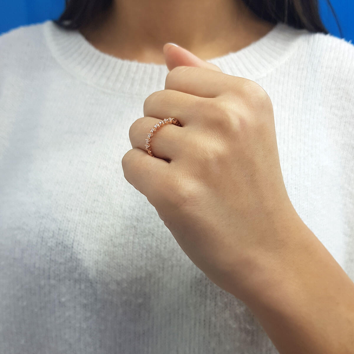 Diamond 9 Stone Mari Ring