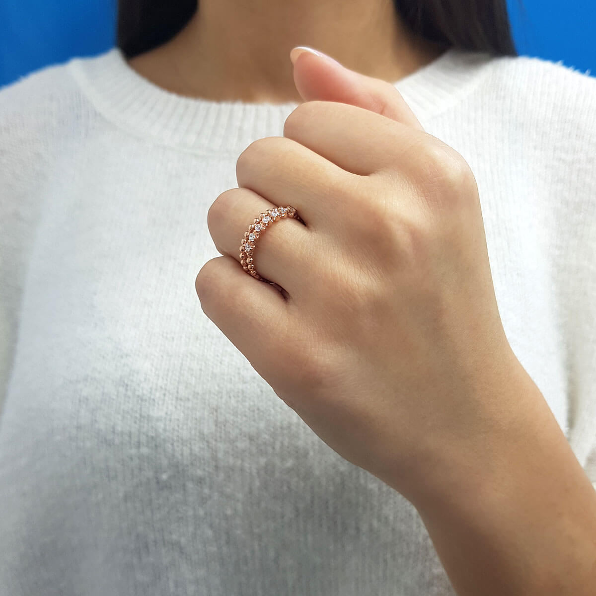 7-Stone Diamond Double Nimrud Ring