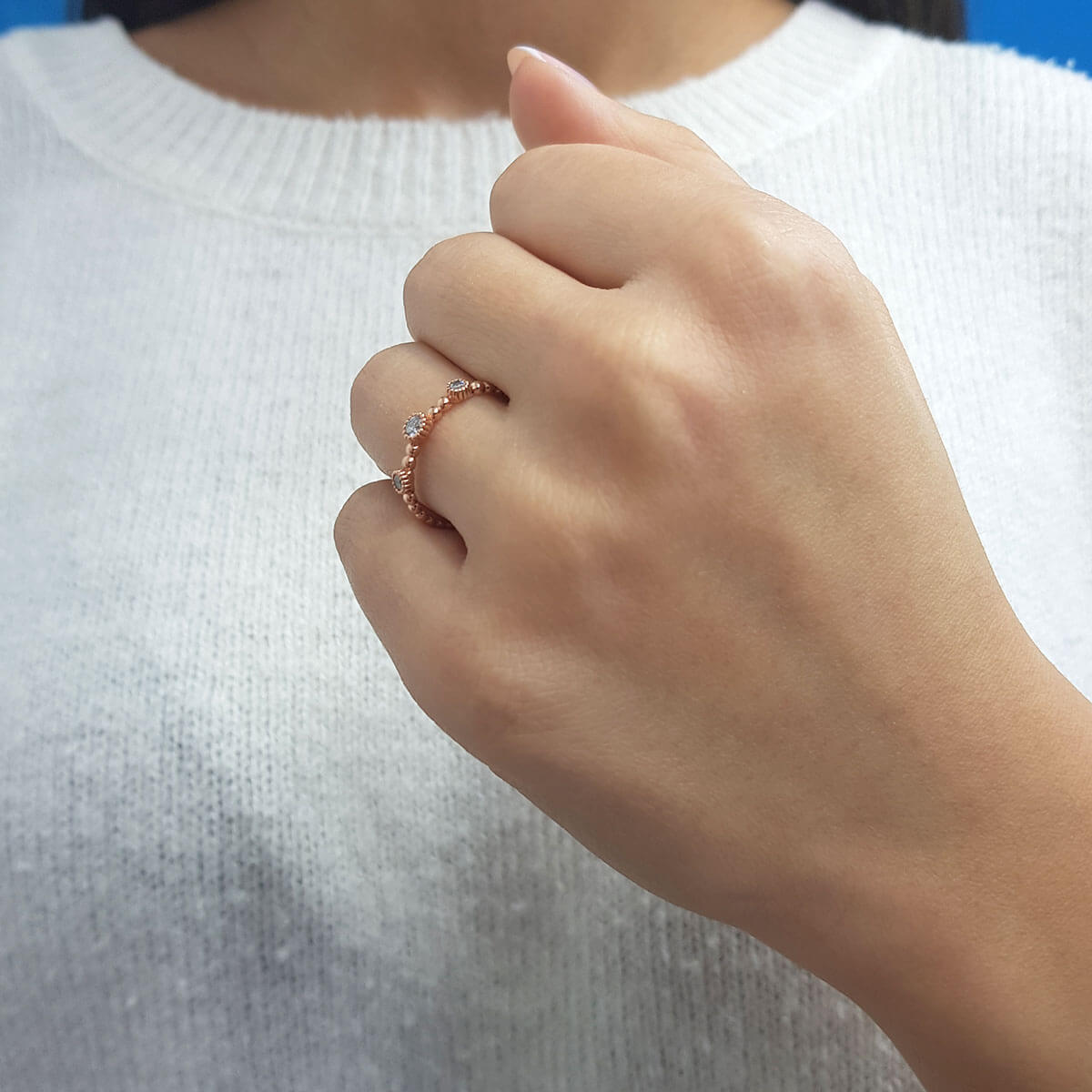 0.17 Carat Diamond Tria Ring