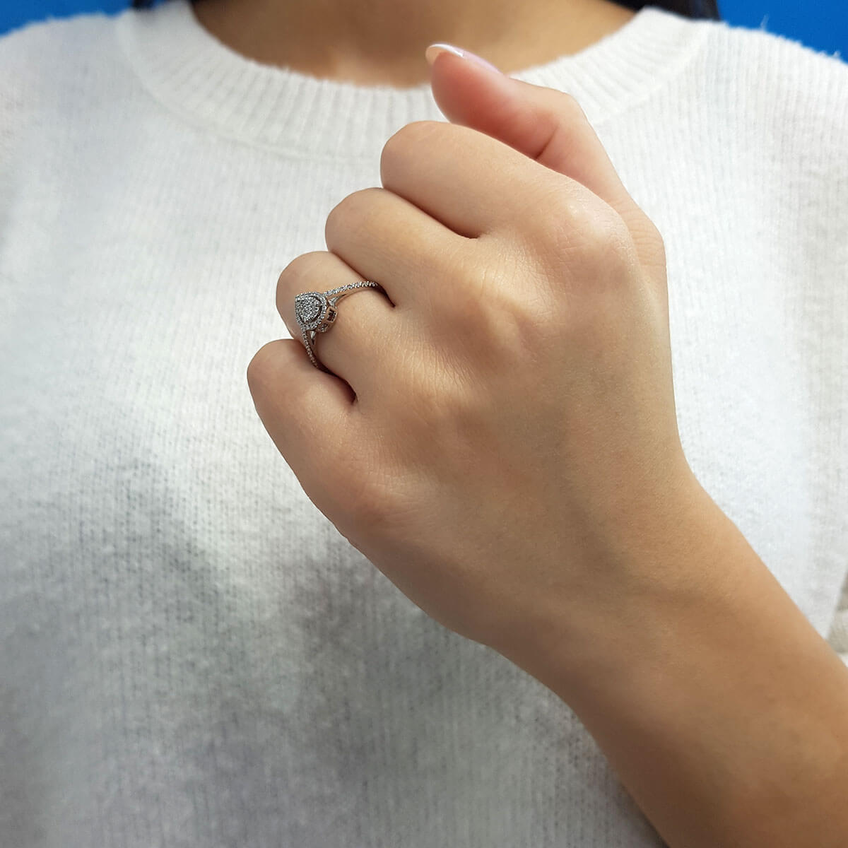 Diamond Teardrop Ring