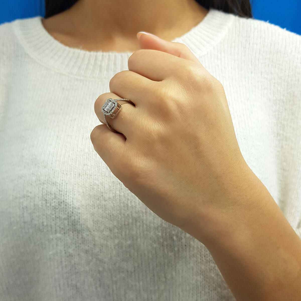 0.47 Carat Baguette Diamond Ring