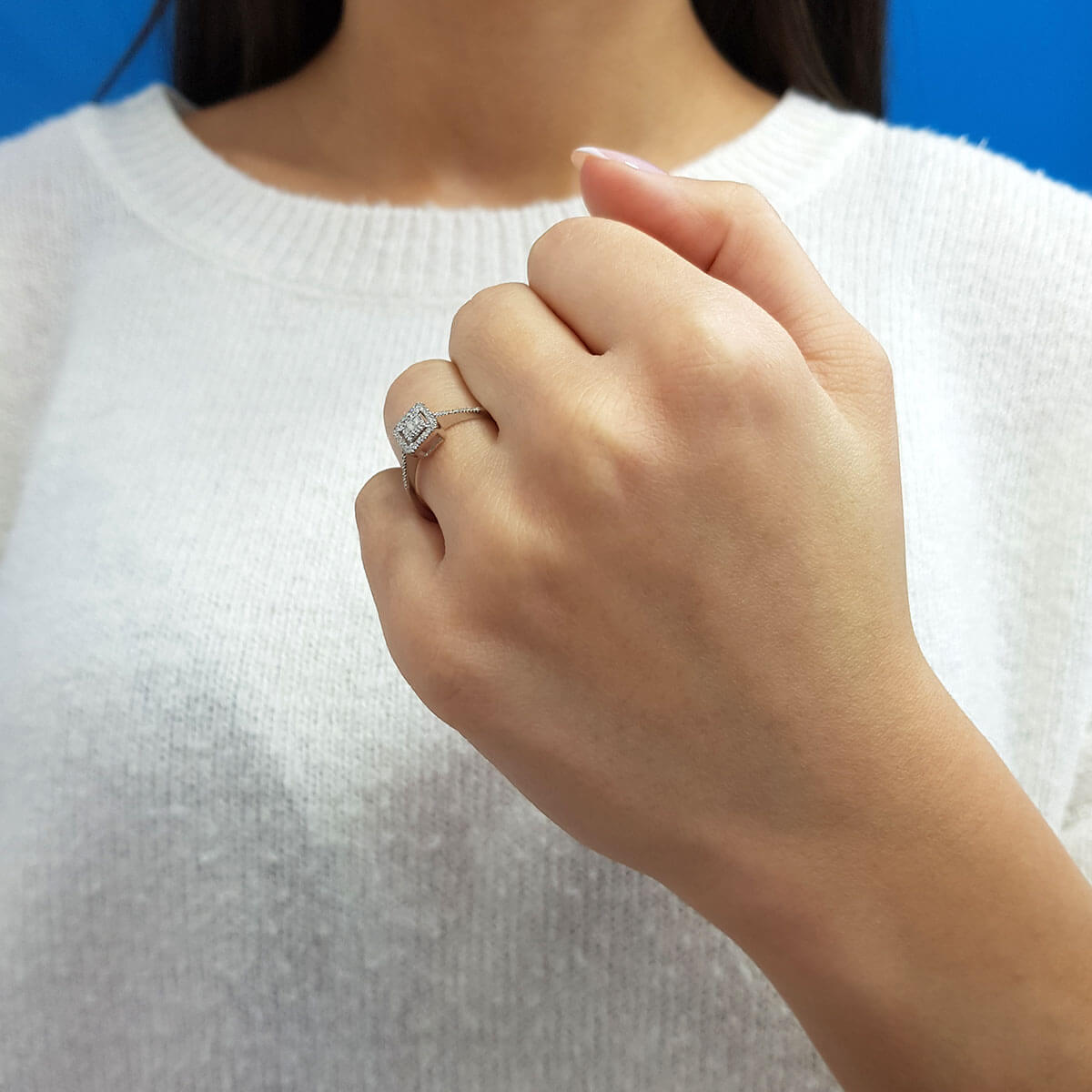 0.21 Carat Baguette Diamond Ring