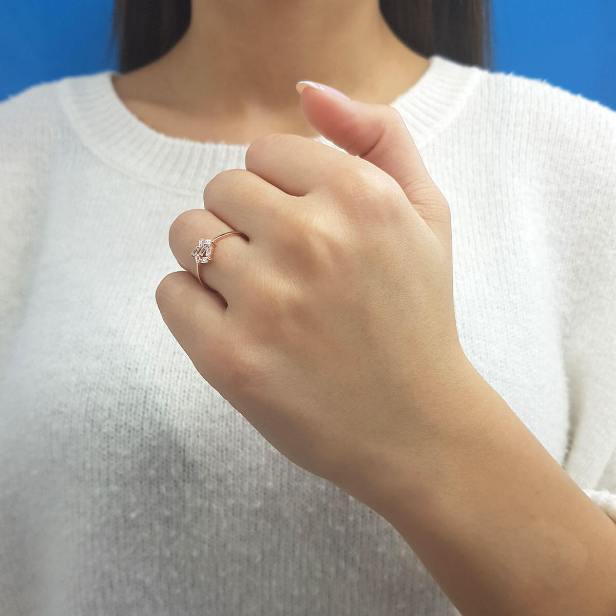 Baguette Diamond Çavi Ring