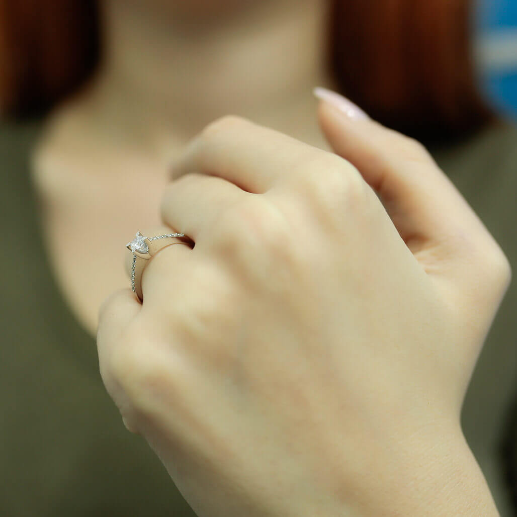 Total 0.30 Carat Diamond Solitaire Ring