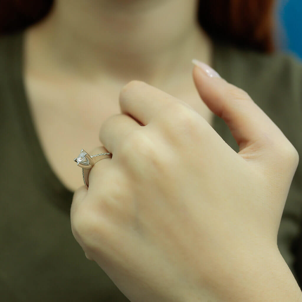 Total 0.55 Carat Diamond Solitaire Ring