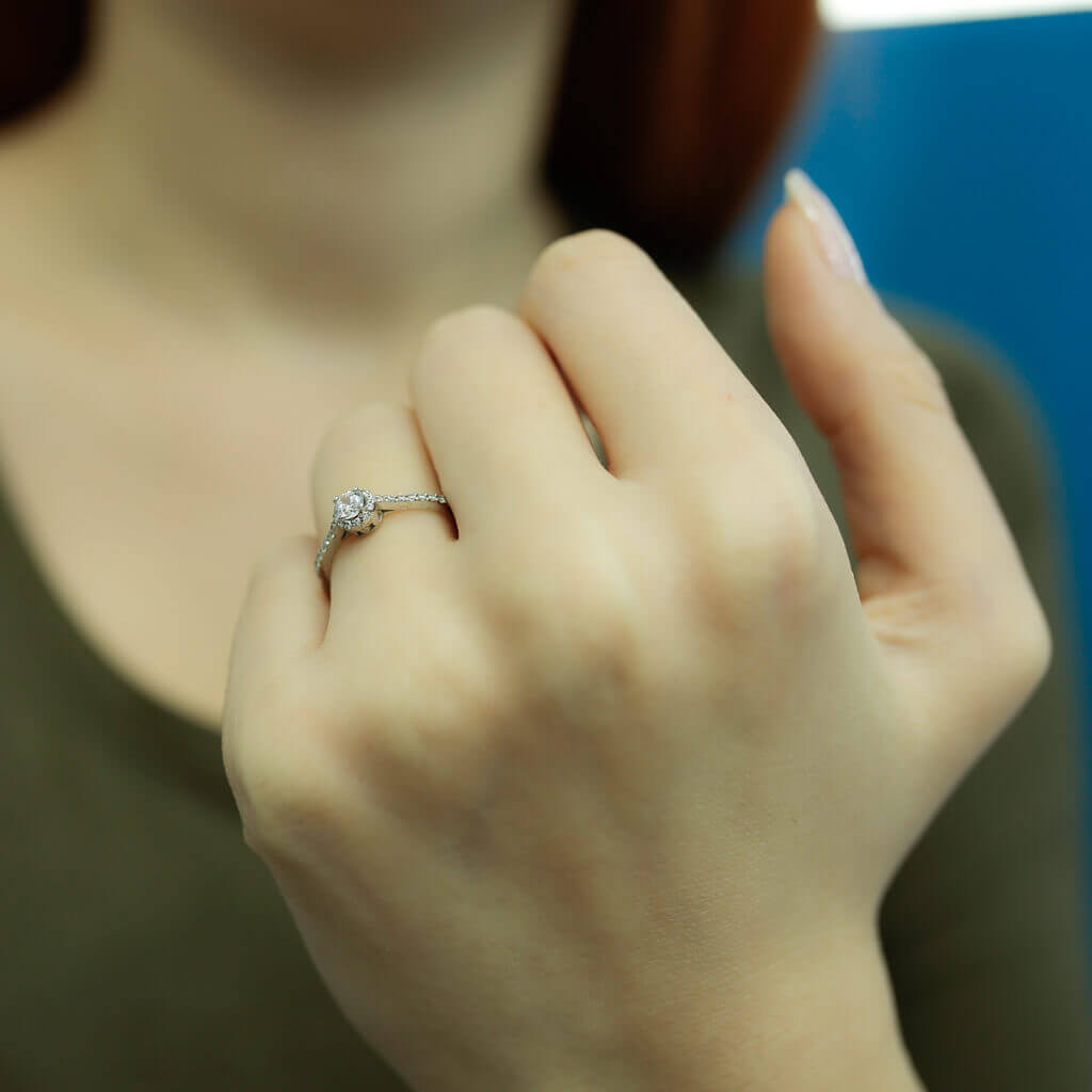 Total 0.30 Carat Diamond Solitaire Ring