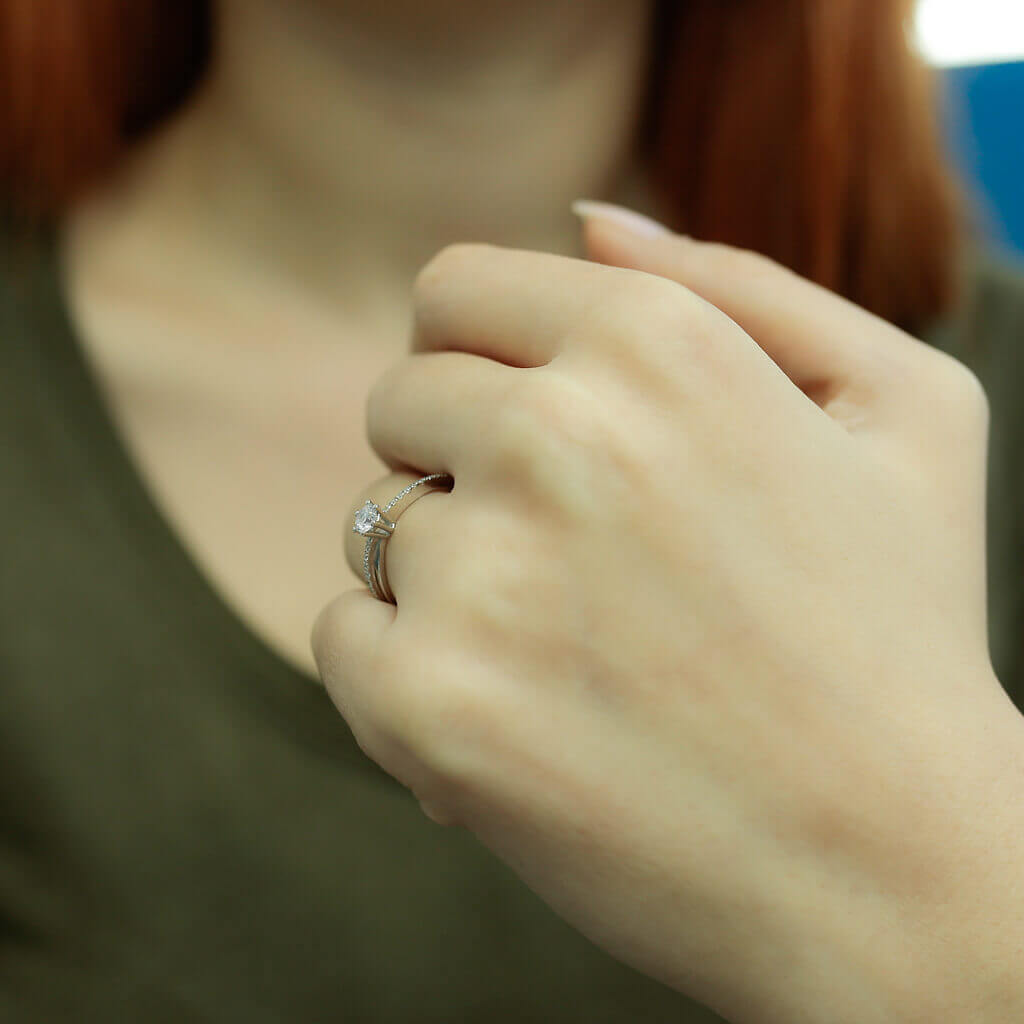 Total 0.35 Carat Diamond Solitaire Ring