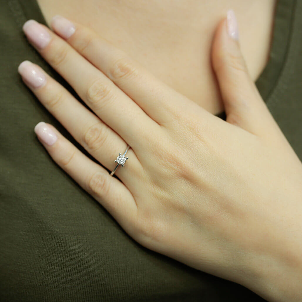 0.30 Carat Solid Look Diamond Ring