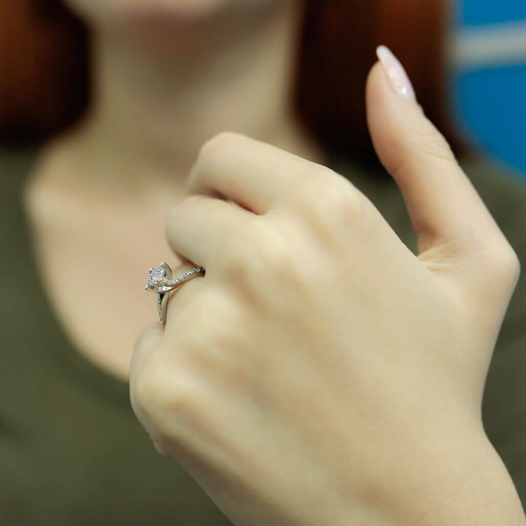 0.50 Carat Solid Look Diamond Ring