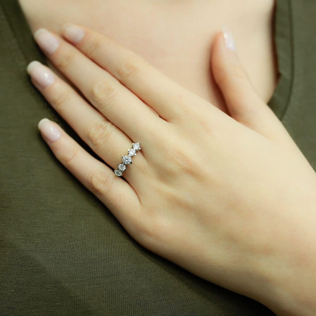 0.72 Carat Diamond Five Stone Ring