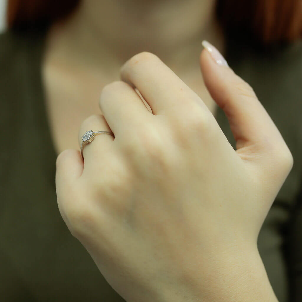 Diamond Flower Ring