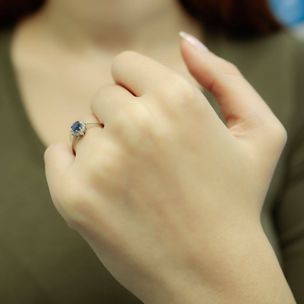 Diamond Drop Sapphire Tournament Ring