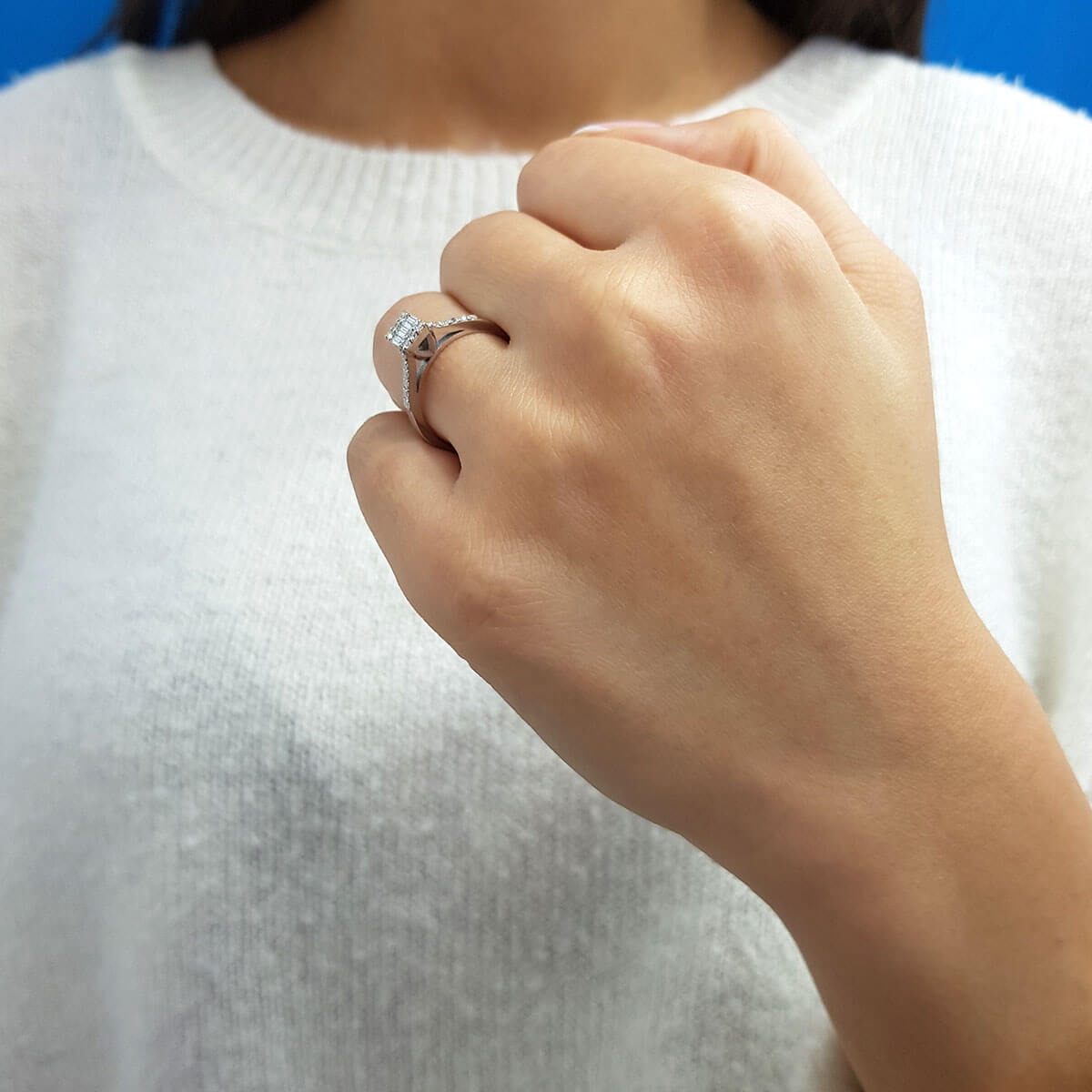 0.27 Carat Baguette Diamond Ring