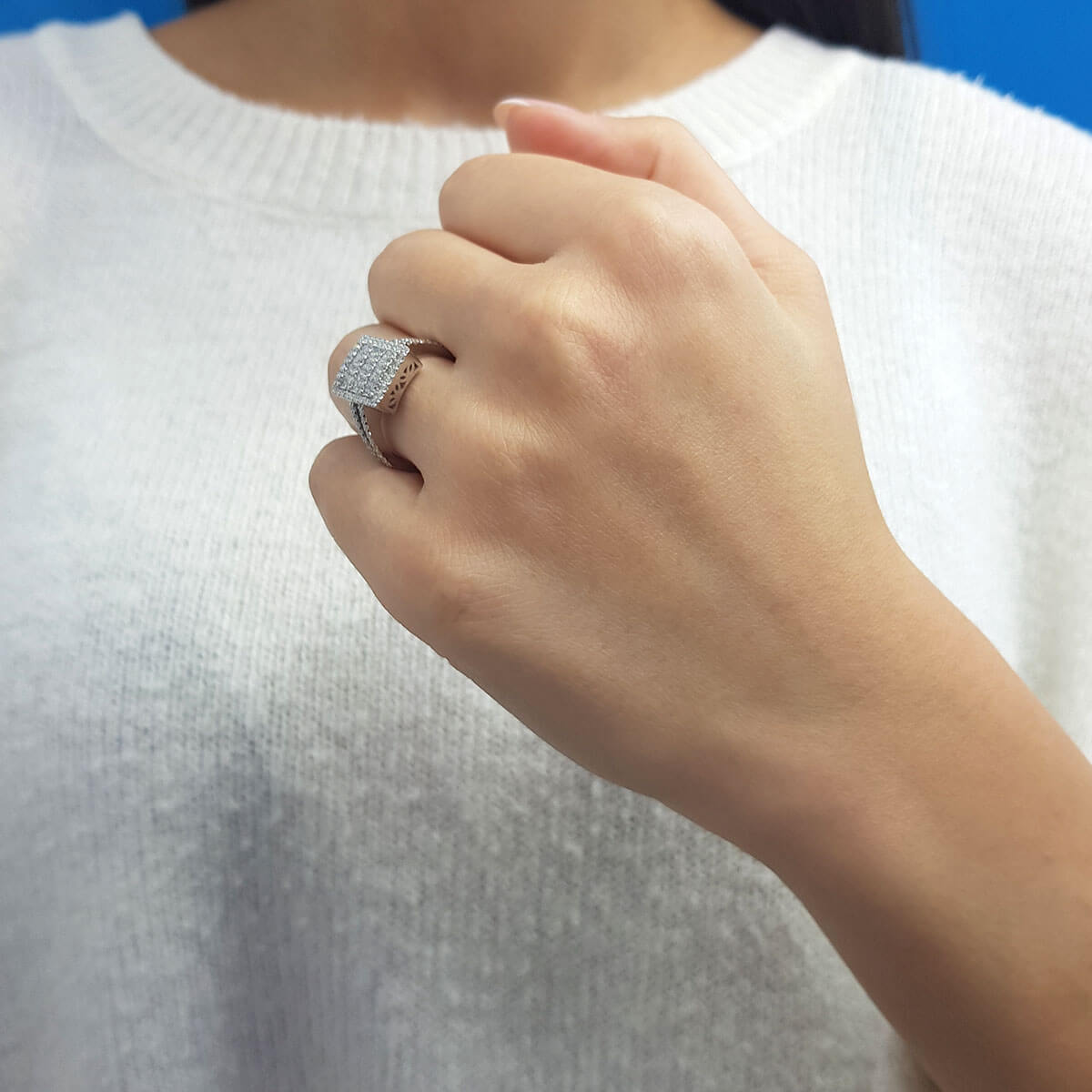 Baguette and Round Diamond Stone Lutipri Ring