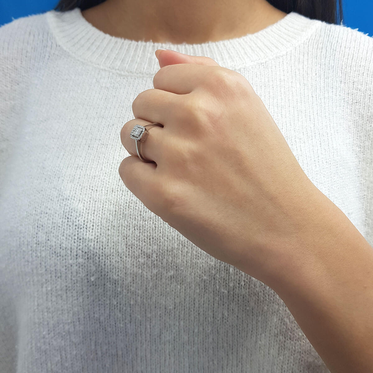 0.19 Carat Baguette Diamond Ring