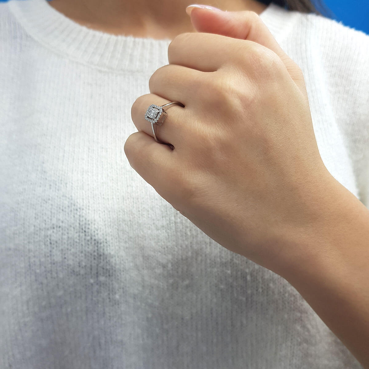 0.22 Carat Baguette Diamond Ring