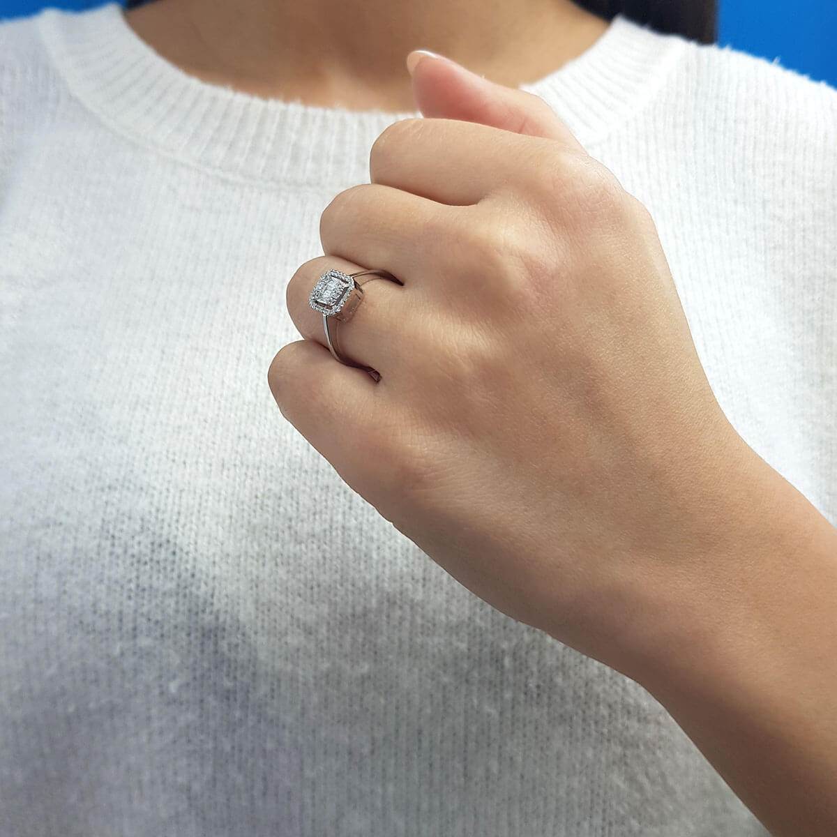 0.28 Carat Baguette Diamond Ring