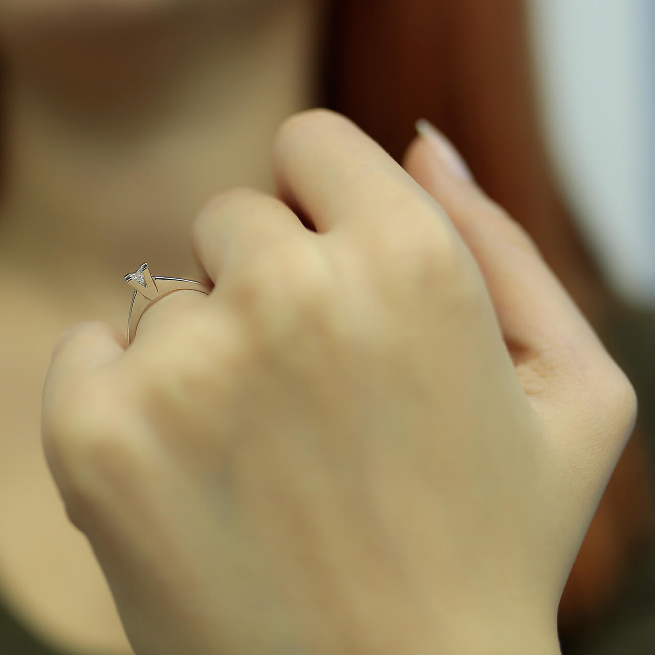 D Color 0.16 Carat Diamond Solitaire Ring