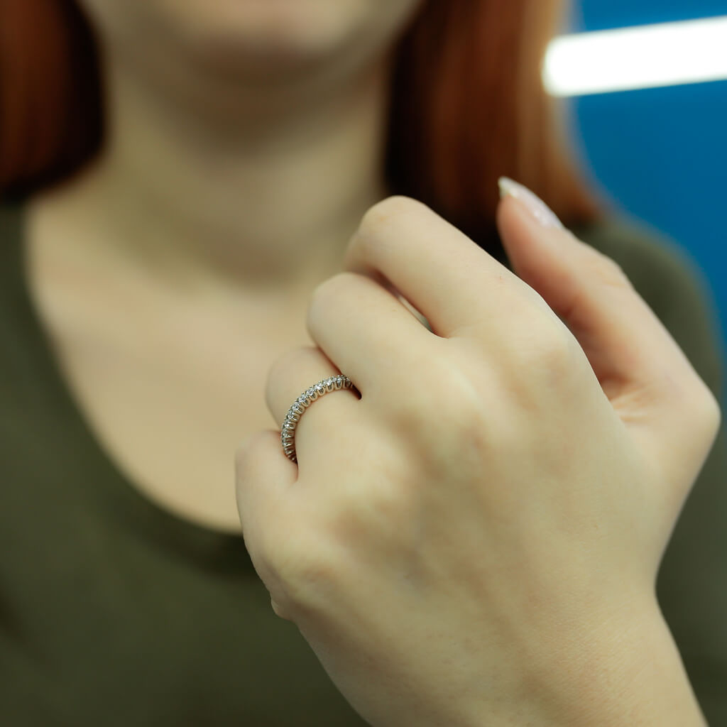 0.44 Carat Diamond Half Ring