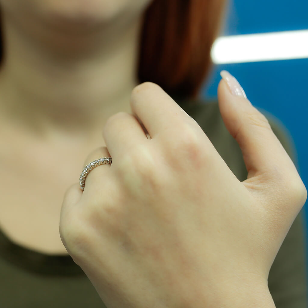 0.51 Carat Diamond Half Ring