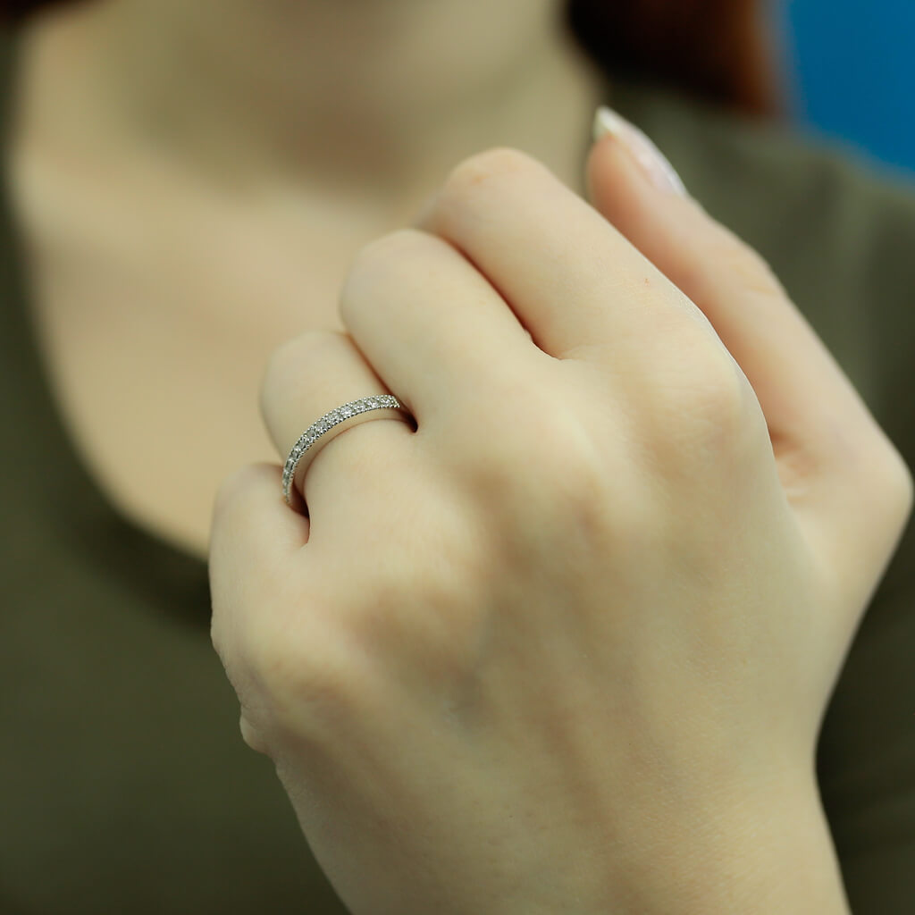 0.19 Carat Diamond Half Ring