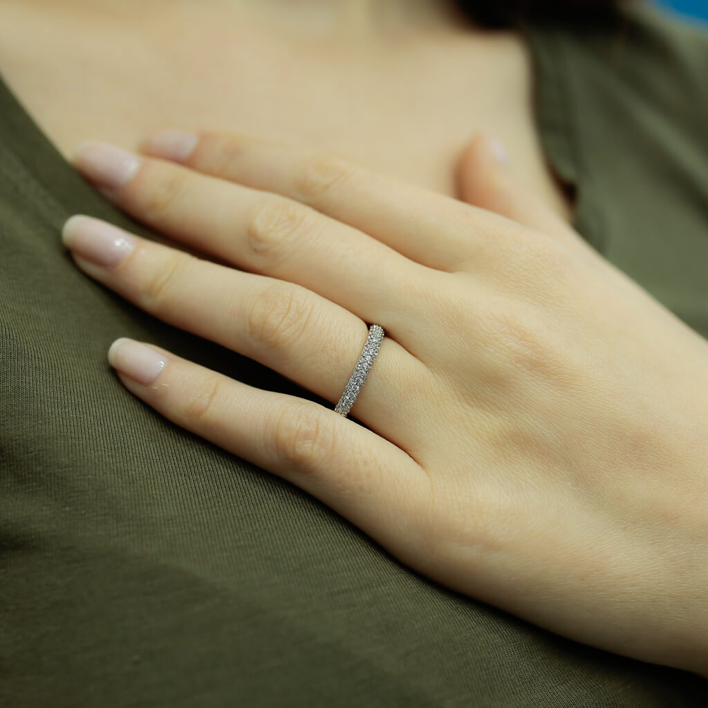 0.46 Carat Diamond Half Ring