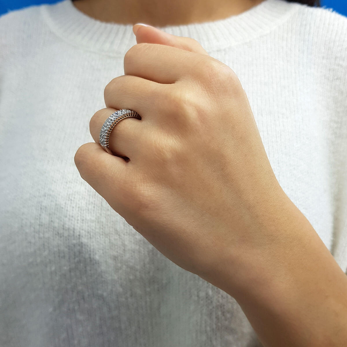 0.61 Carat Diamond Half-Eternity Ring