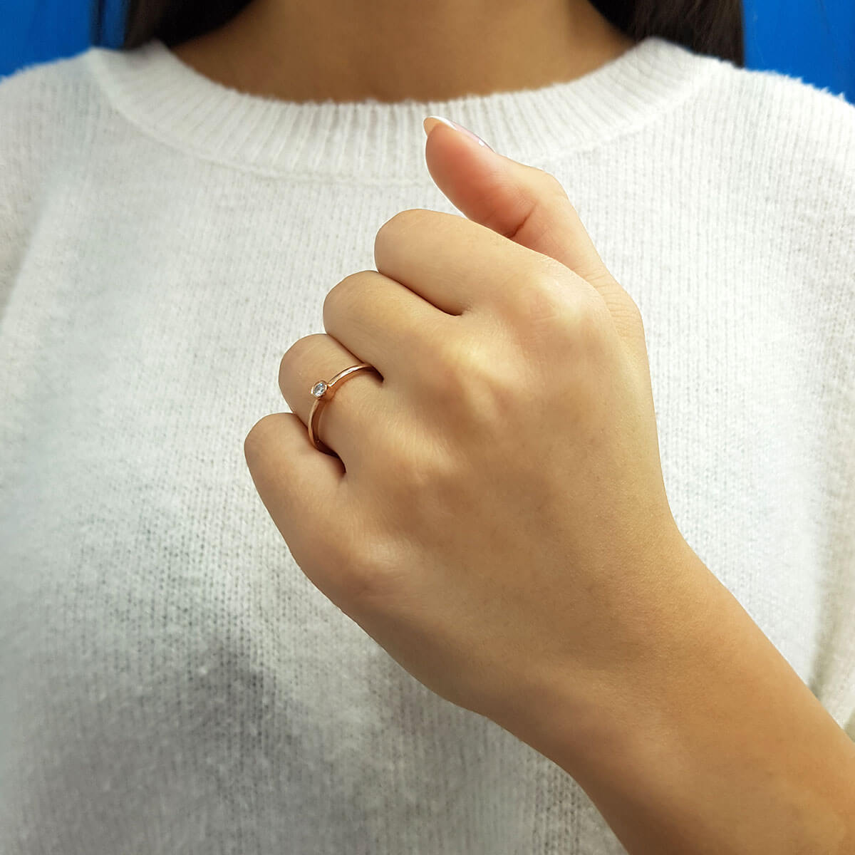 0.08 Carat Diamond Solitaire Ring