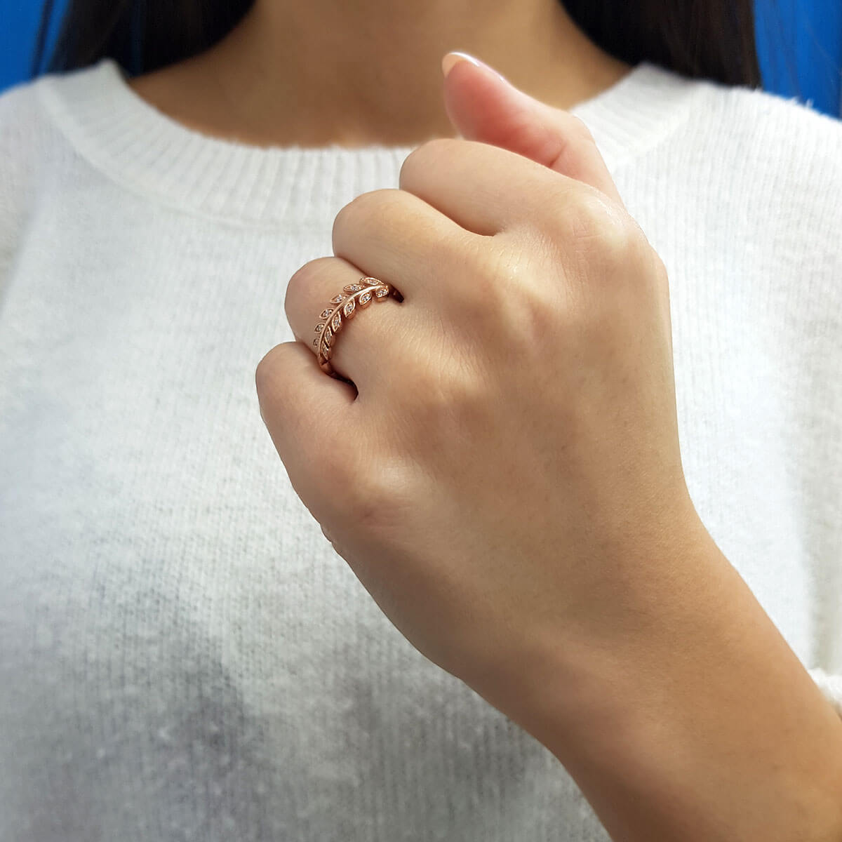 Olive Branch Diamond Ring