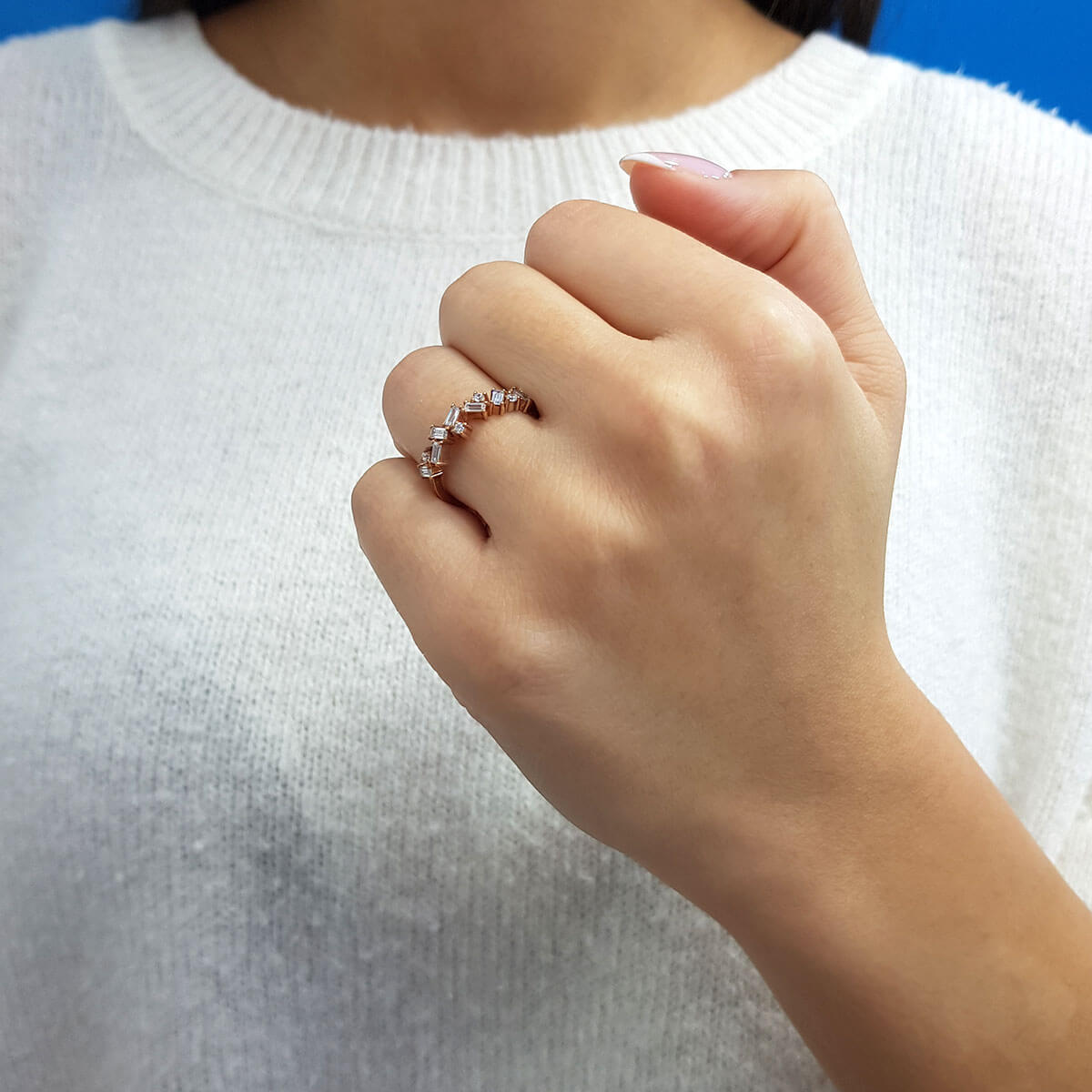 Baguette and Round Diamond Kashu Ring