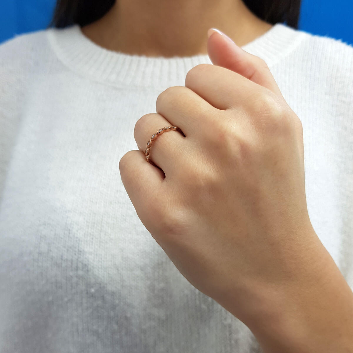 Diamond Stone Ugarit Ring