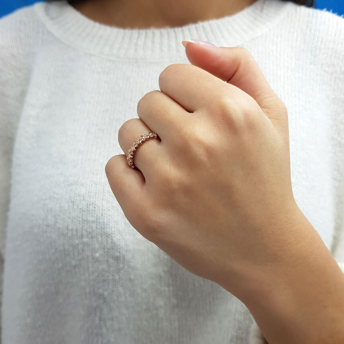 Heart Motif Diamond Ring