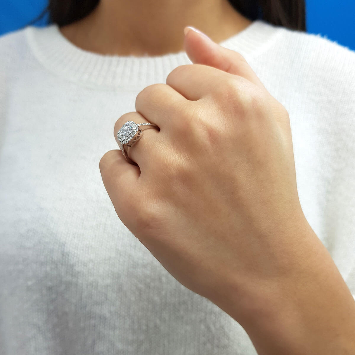 Diamond Large Paw Ring