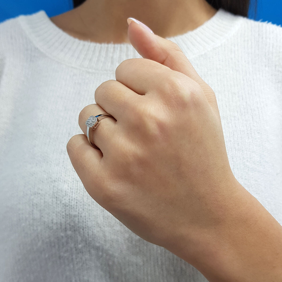 0.13 Carat Baguette Diamond Ring