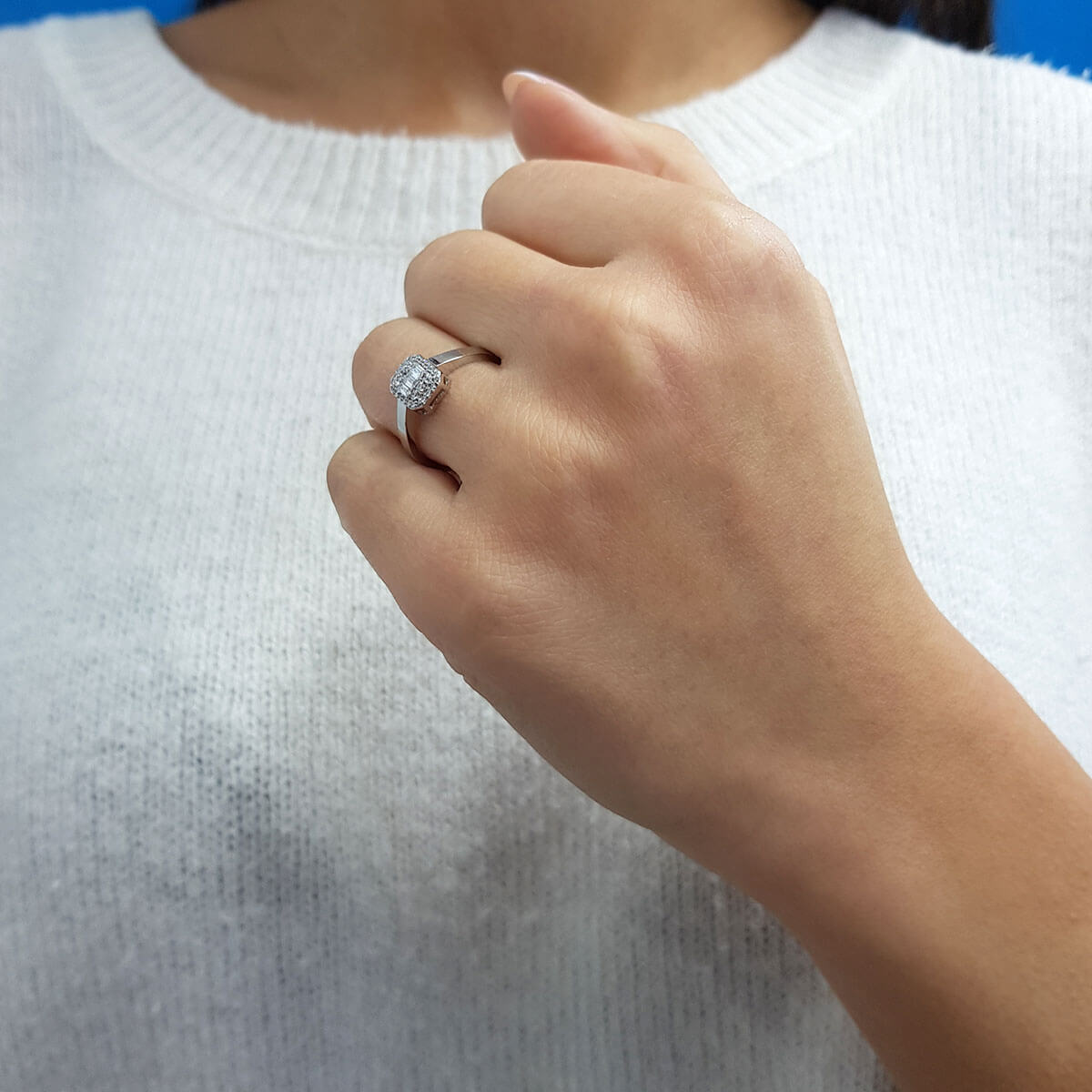 0.23 Carat Baguette Diamond Ring