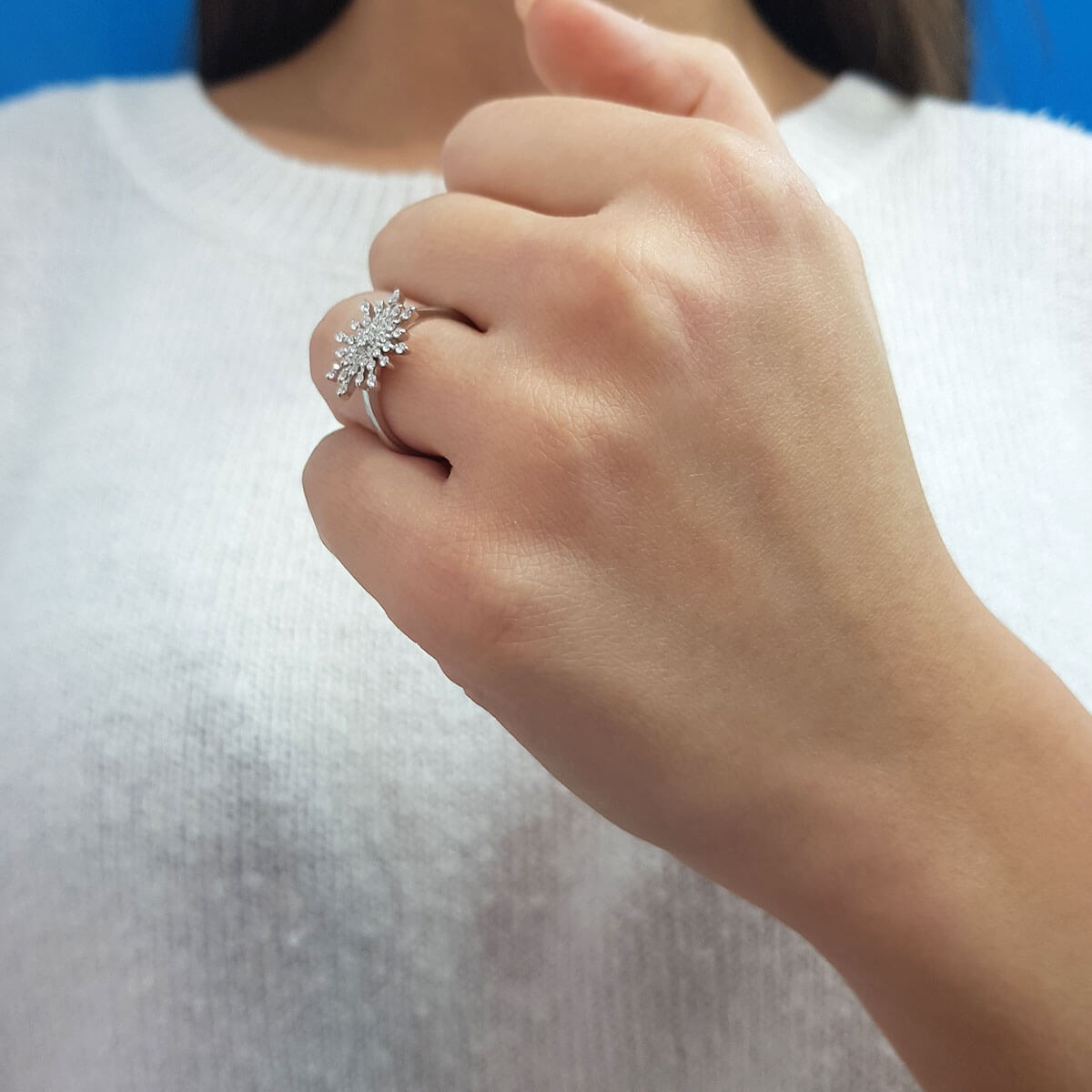 Diamond Snowflake Ring