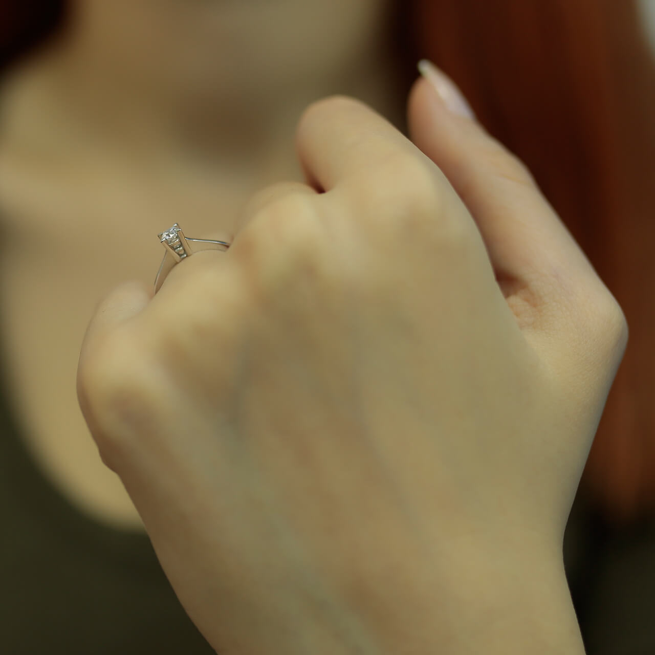 H-VS 0.16 Carat Diamond Solitaire Ring