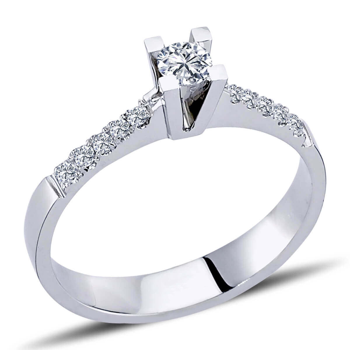 Total 0.23 Carat Diamond Solitaire Ring