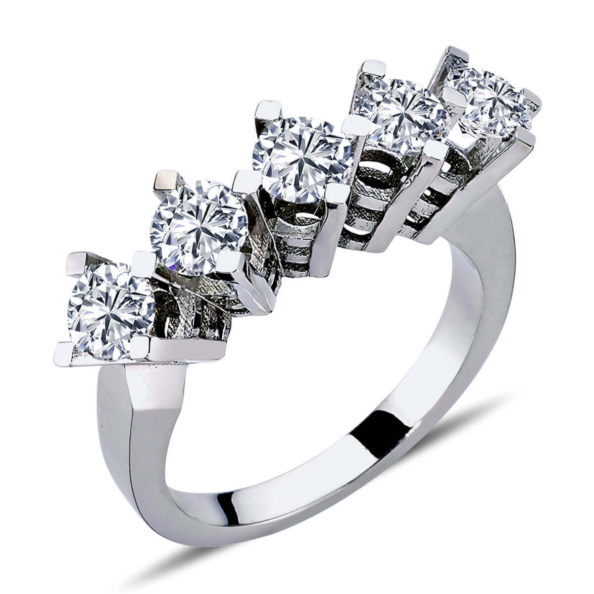 1.50 Carat Diamond Five Stone Ring