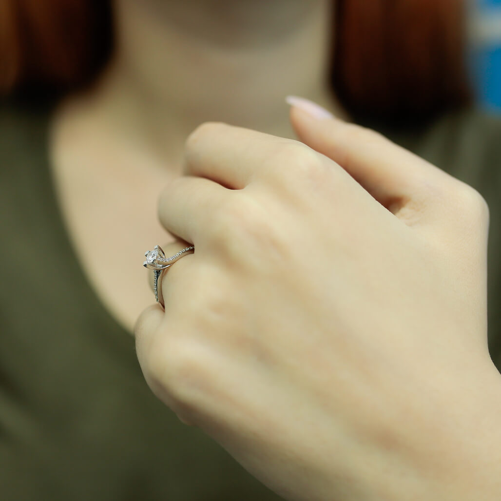 Total 0.30 Carat Diamond Solitaire Ring