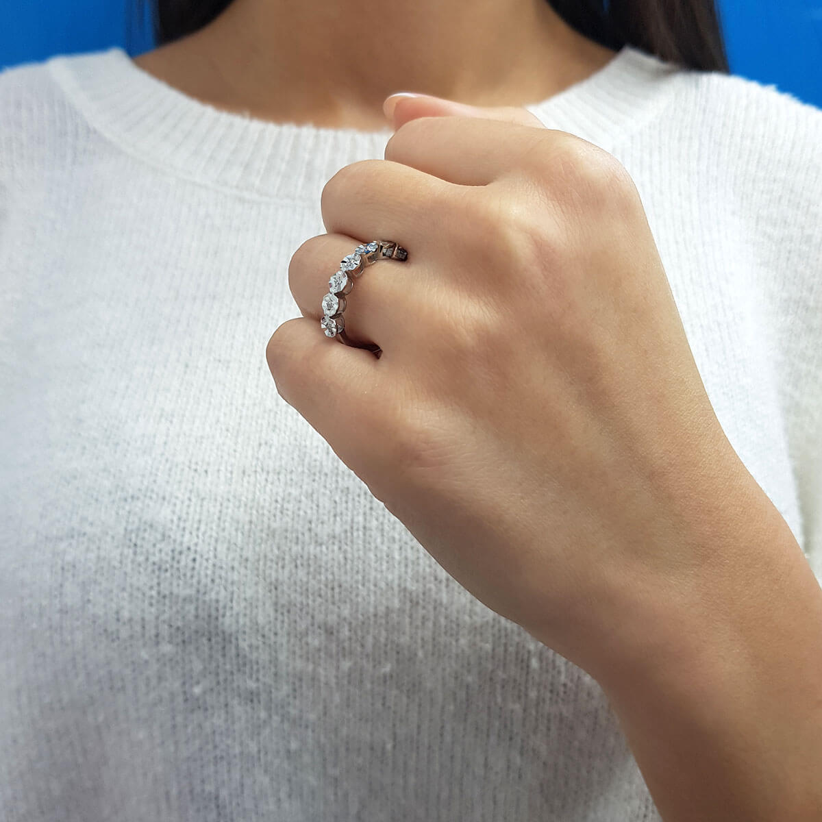 1.20 Carat Effect Diamond Seven Stone Ring