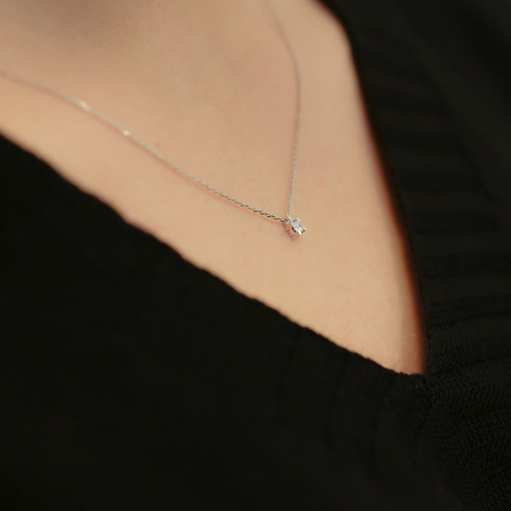 0.08 Carat Diamond Solitaire Necklace