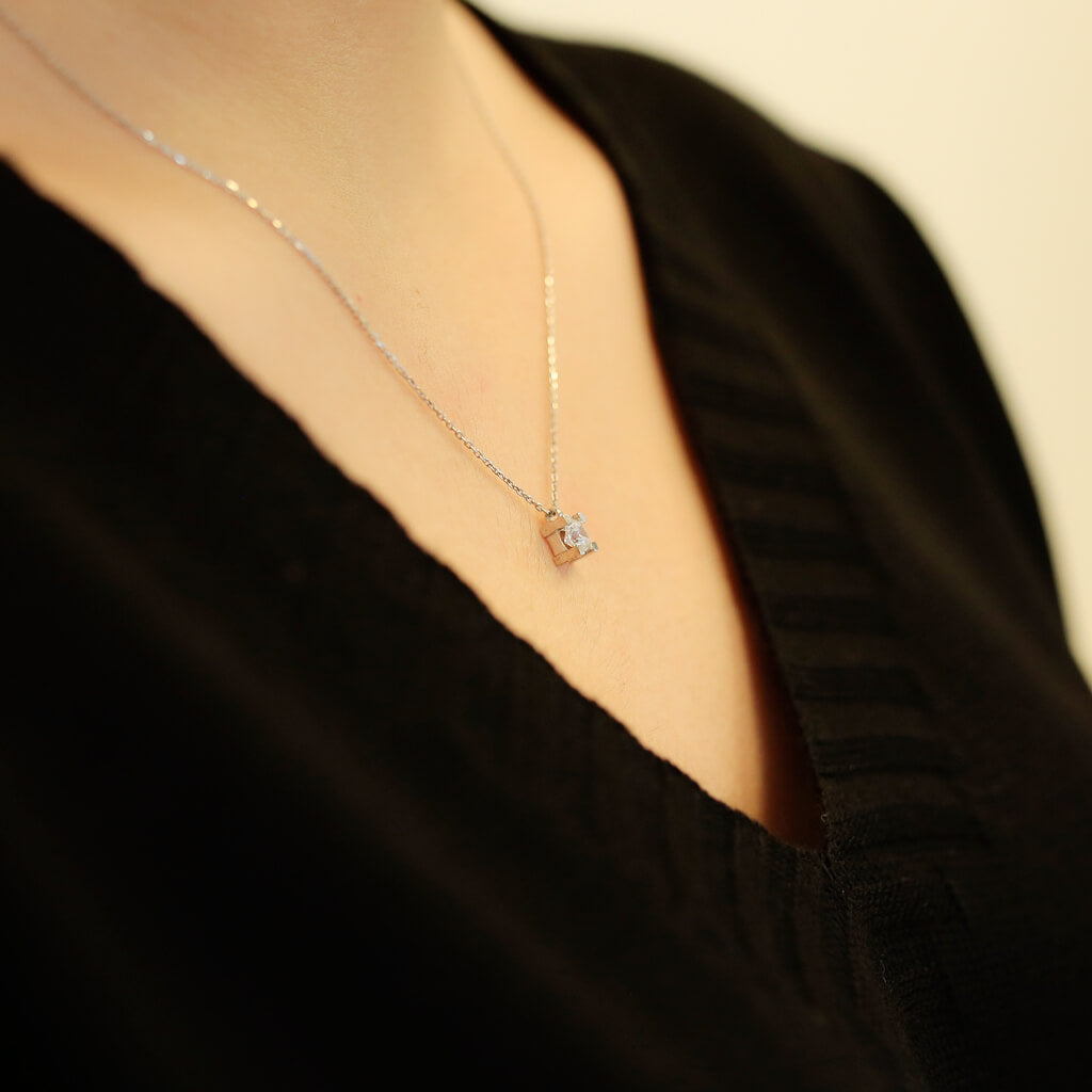 0.27 Carat Diamond Solitaire Necklace