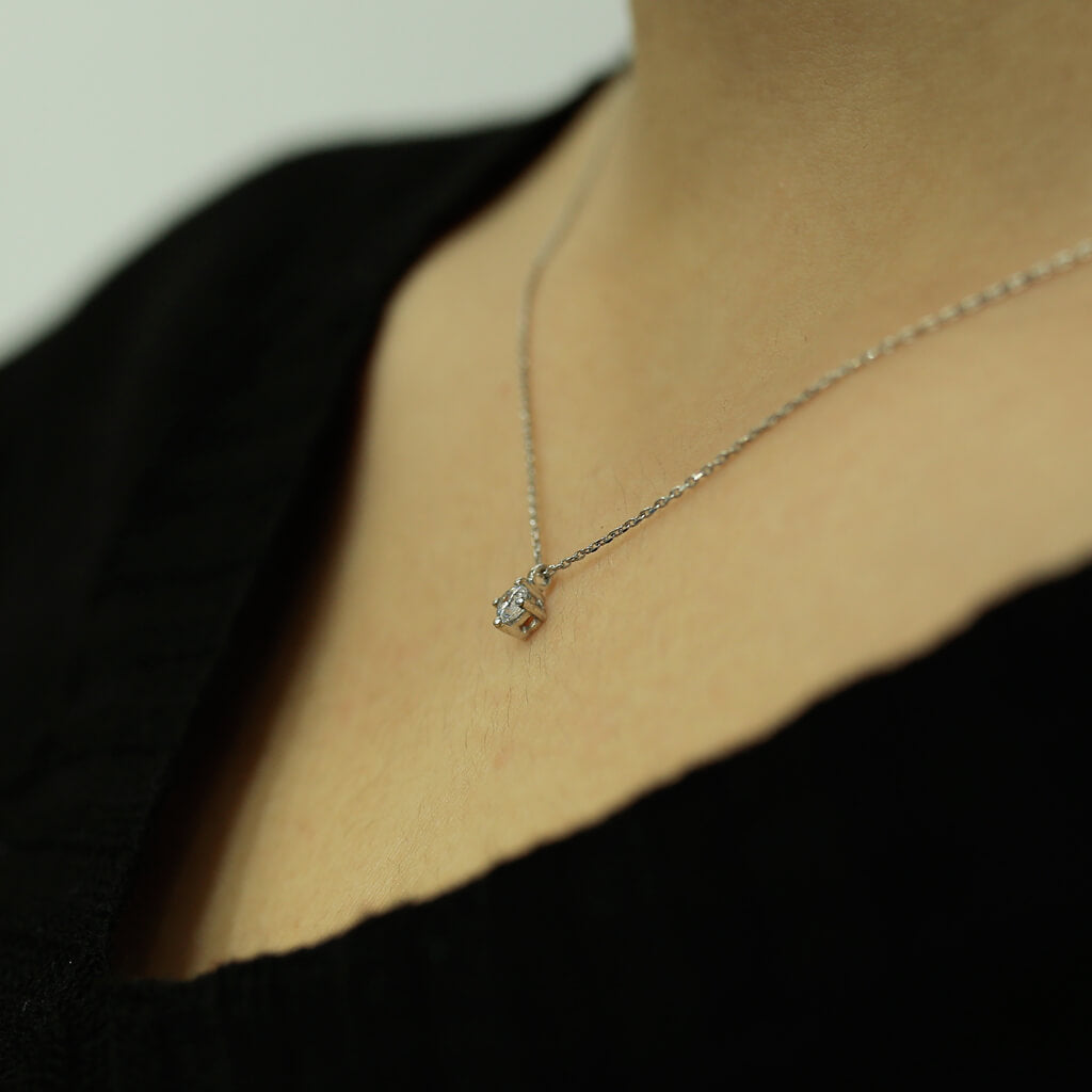 0.17 Carat Diamond Solitaire Necklace