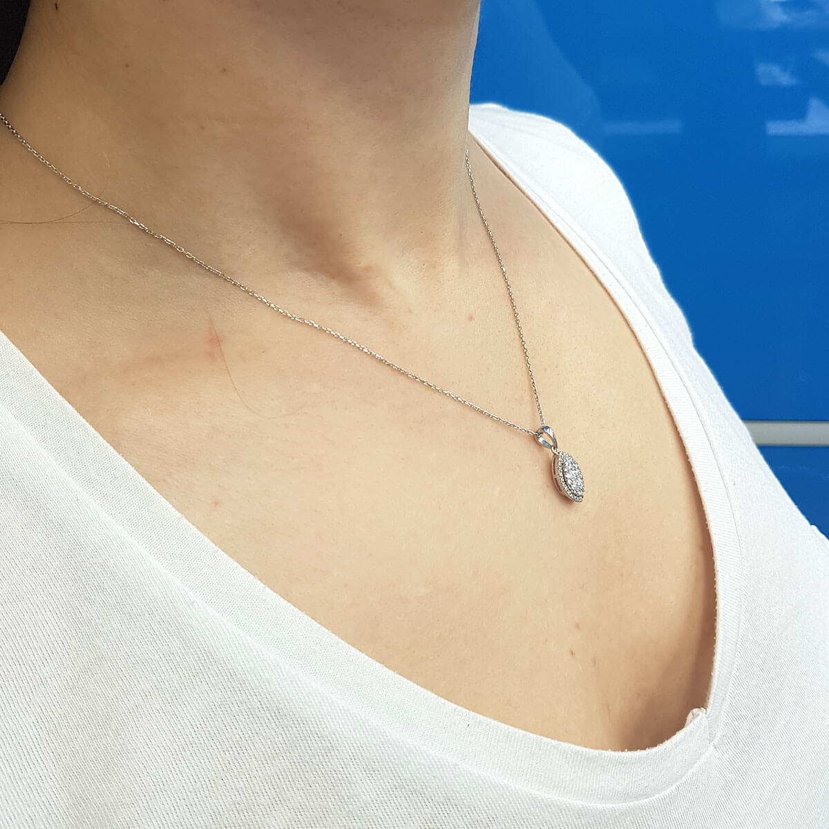 Diamond Evil Eye Necklace