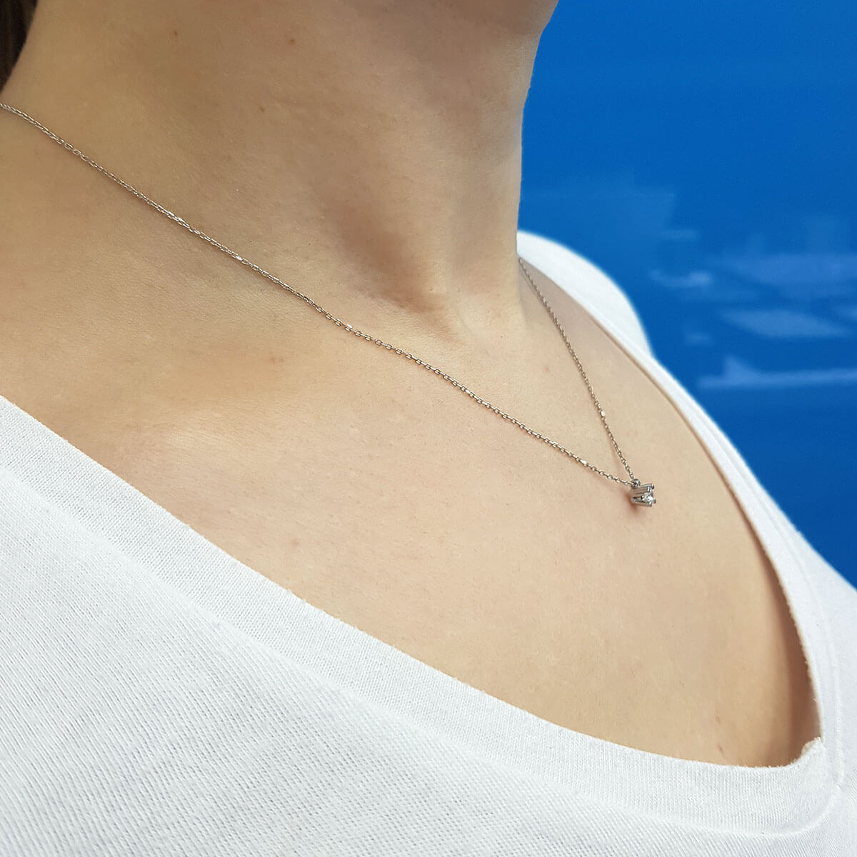 0.10 Carat Diamond Solitaire Necklace