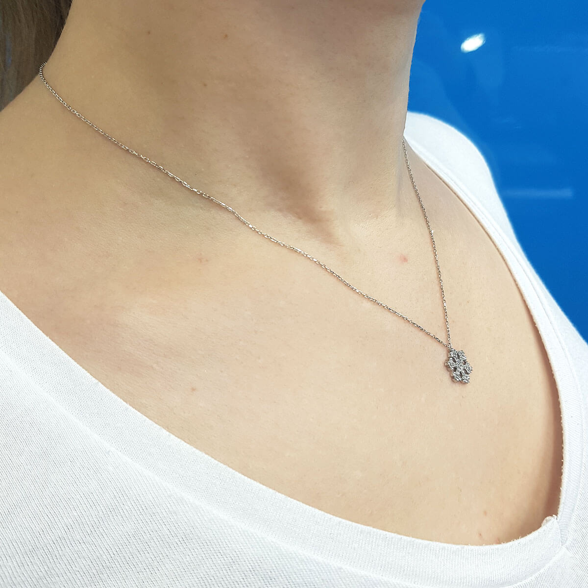 Diamond Snowflake Necklace