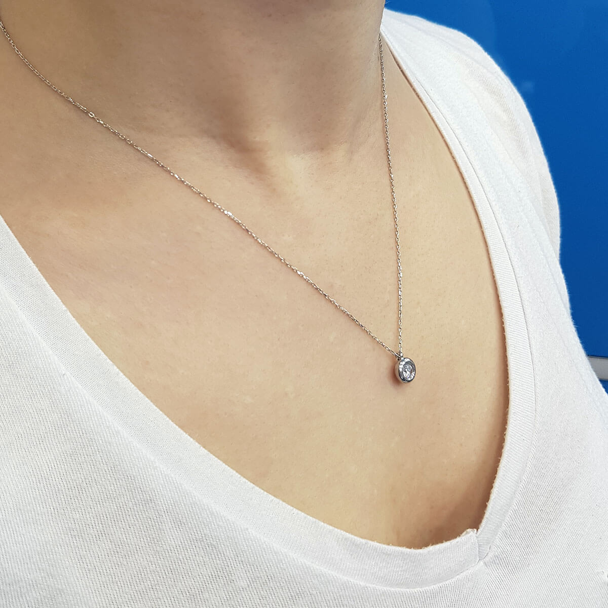 0.19 Carat Diamond Solitaire Necklace